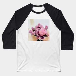 pretty purple flowers(watercolor painting) Baseball T-Shirt